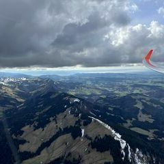 Verortung via Georeferenzierung der Kamera: Aufgenommen in der Nähe von Oberallgäu, 87, Deutschland in 2000 Meter